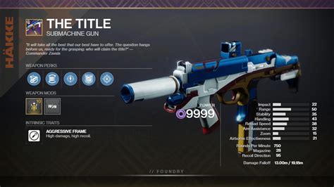 The Title PVE God Roll - Deltia's Gaming