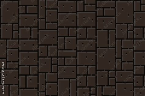 2D Brick Wall Texture - Assets for Game - Pixel art. Dark stone ...