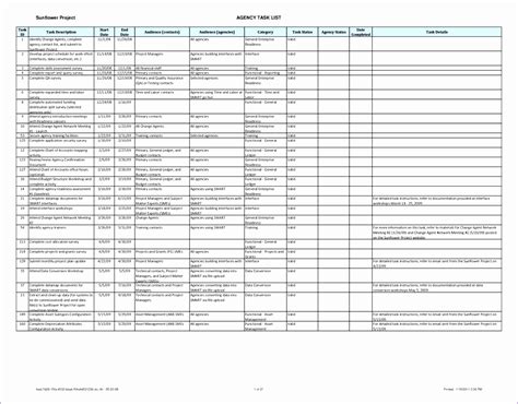 5 Project Task List Excel Template - Excel Templates