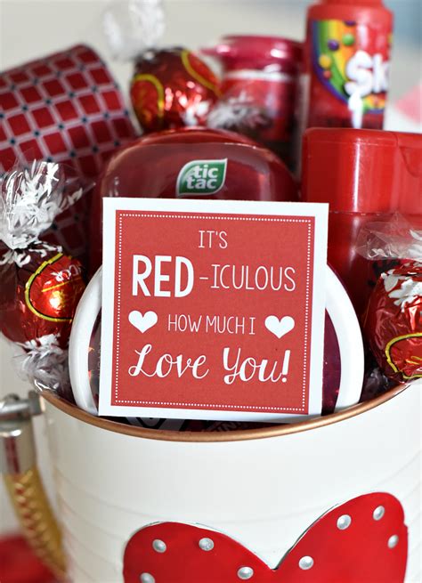 Cute Valentine's Day Gift Idea: RED-iculous Basket