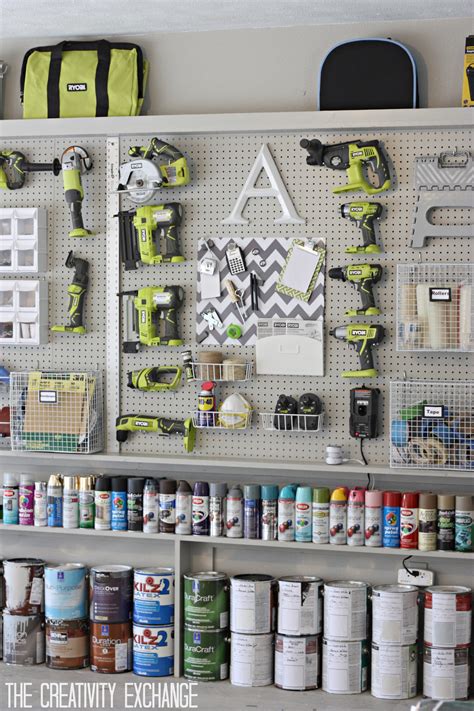 Organizing the Garage with DIY Pegboard Storage Wall