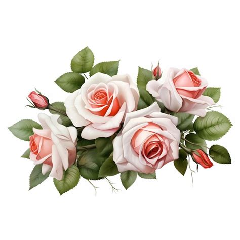 Premium AI Image | Rose Bouquet White Background