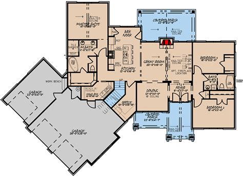 Mountain Craftsman House Plan with Angled 3-Car Garage - 70684MK ...