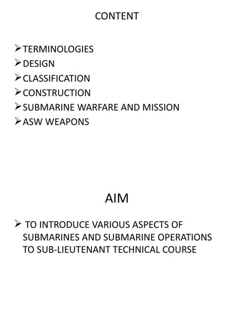 ANTI SUBMARINE WARFARE. SUB LT TECH.pptx | PDF | Submarines | Naval Mine