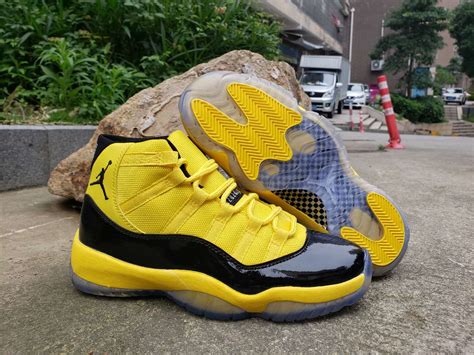 Air Jordan 11 Black Yellow For Sale – The Sole Line