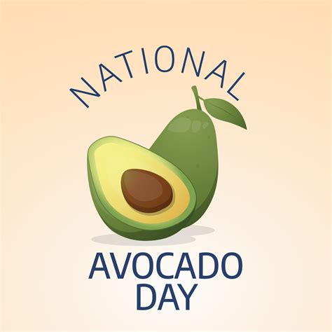 vector graphic of National Avocado Day good for National Avocado Day ...