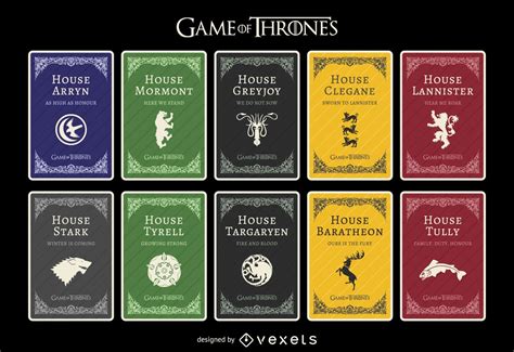 Game Of Thrones Houses Vector Download