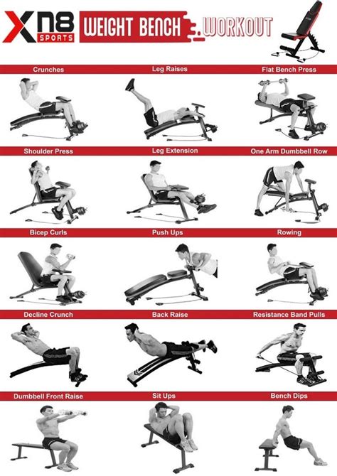 Bench workout | Adjustable weight bench, Weight benches, Bench workout