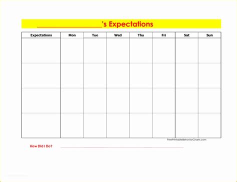 Free Behavior Chart Template Of Free Printable Behavior Charts For ...