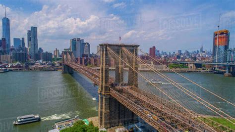 Aerial view of the Brooklyn bridge - Stock Photo - Dissolve