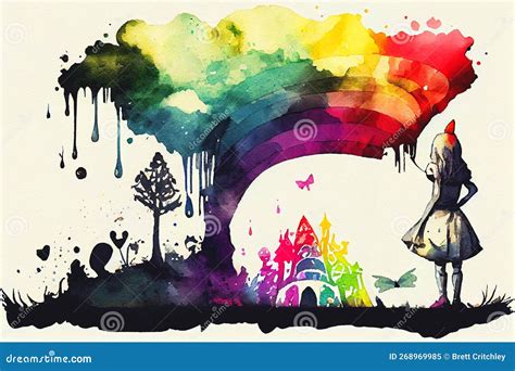 Alice In Wonderland Watercolor Royalty-Free Stock Photography ...