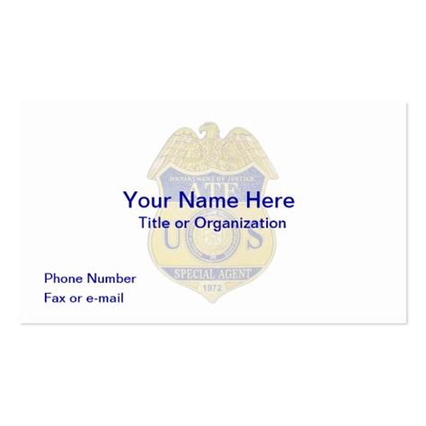 ATF Badge Business Card | Zazzle