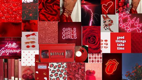 red aesthetic | collage | Aesthetic collage, Red aesthetic, Macbook ...