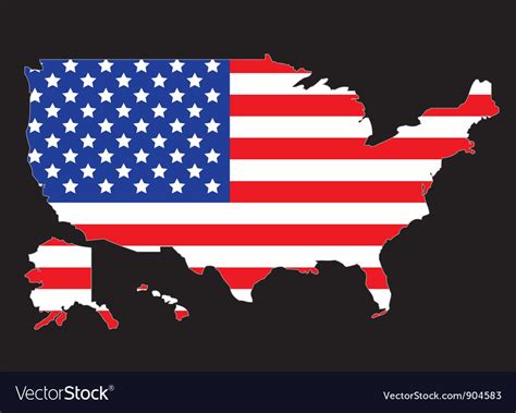 Usa Map Outline With Flag Royalty Free Vector Image | Hot Sex Picture