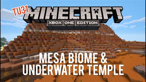 Minecraft Seed Showcase: MESA Biome & Underwater Temple (TU31 Xbox One ...