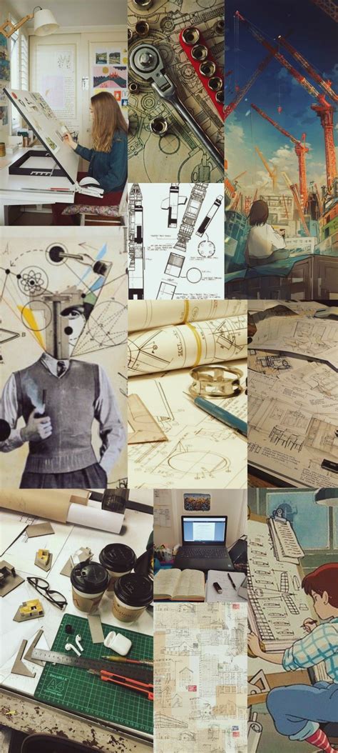 Mechanical engineering aesthetic moodboard wallpaper | Ingegneria ...