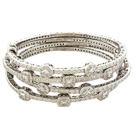 Charriol Stackable Diamond Bangle Bracelets