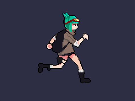 Nia - running pixel sprite by Nervewax™ on Dribbble