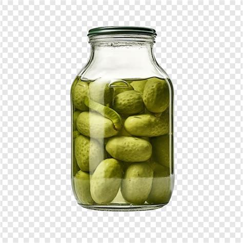 Free PSD | Pickle jar bottle isolated on transparent background