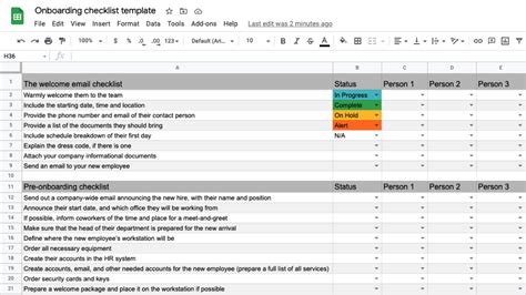 Employee Onboarding Checklist Template Excel – NBKomputer