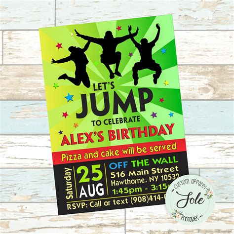 Trampoline Park Birthday Invitation | lupon.gov.ph