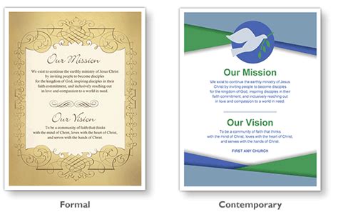 Free Template for Displaying Your Church Mission Statement