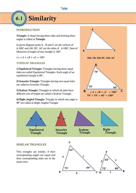 Triangles For Class 10 CBSE NCERT