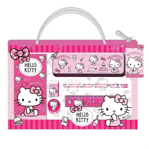 Sanrio Hello Kitty 6pcs Stationery Set With Bag