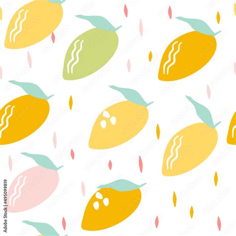 seamless background with lemon. Stock Vector | Adobe Stock