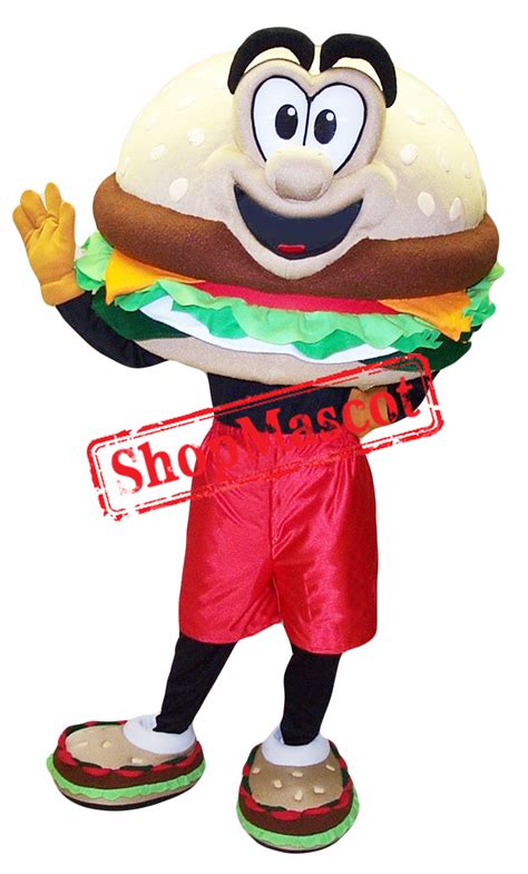 Happy Hamburger Mascot Costume