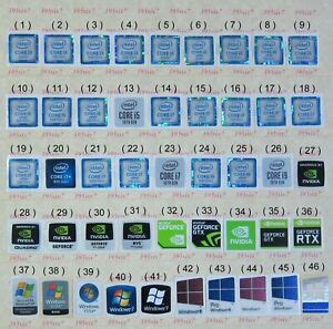 intel Core i3 i5 i7 Sticker (6th 7th 8th 9th 10th Gen) OS sticker ...