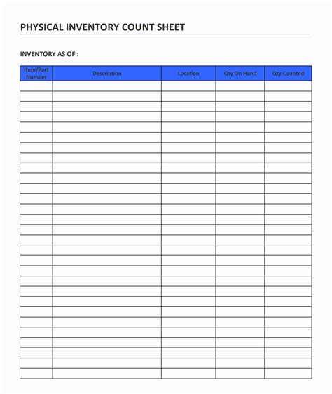 Printable Inventory Sheet Template - prntbl.concejomunicipaldechinu.gov.co