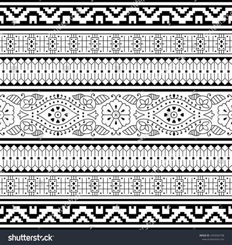 Black White Vector Border Design Stock Vector (Royalty Free) 1695046798 ...