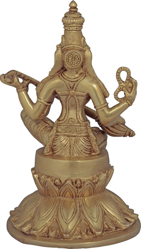 Goddess Saraswati Seated on Lotus