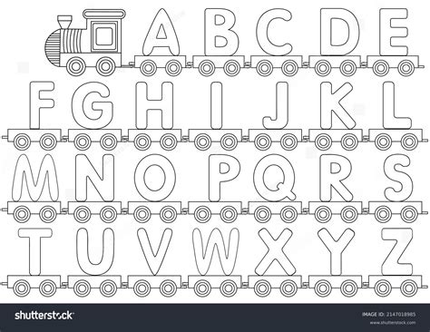 Coloring Page Alphabet Education Fun Childrens Stock Vector (Royalty ...