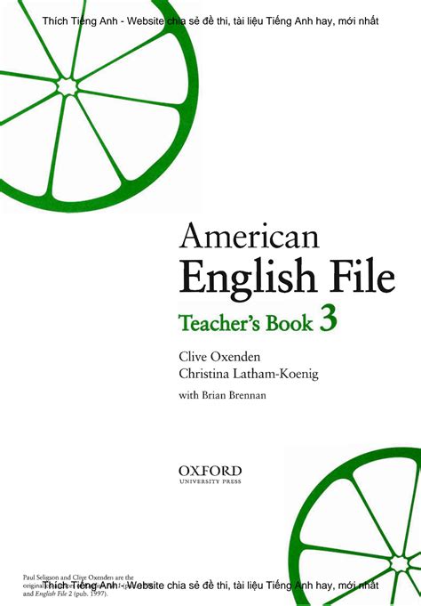 SOLUTION: American english file 3 teacher s book - Studypool