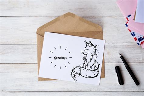 Fox Outline Gorgeous Tattoo Transparent Svg Png Eps Pdf in - Etsy