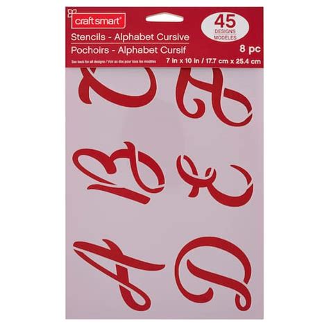 3" Cursive Alphabet Stencils by Craft Smart® | Michaels