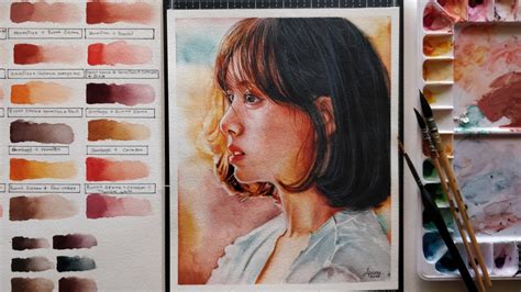 Watercolor portrait painting tutorial step by step - YouTube