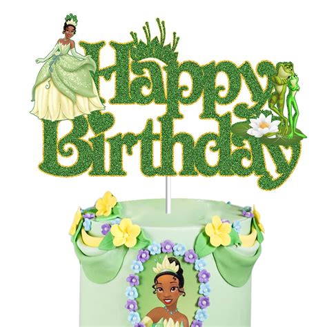 Buy YCKens Happy Birthday Cake Topper for Tiana - The Princess Tiana ...