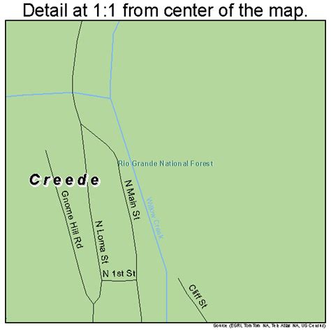 Creede Colorado Street Map 0817980