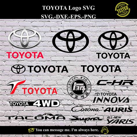 TOYOTA Logo SVG Vector Digital product - instant download - Inspire ...