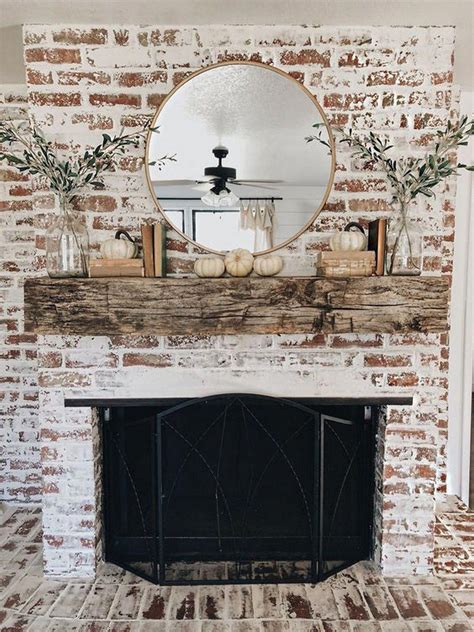 10+ White Washed Brick Fireplace – DECOOMO