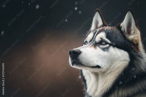 Snow Husky Stock Illustration | Adobe Stock