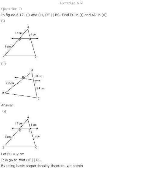 Triangles, Class 10 Mathematics NCERT Solutions