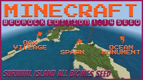 Minecraft Bedrock Seeds Survival Island / Village island surrounded by ...