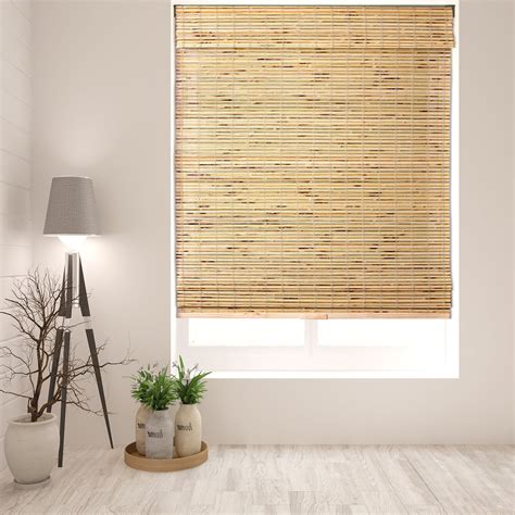 Arlo Blinds Cordless Rustique Bamboo Roman Shade - Walmart.com ...