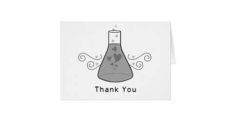 Gray Sweet Chemistry Thank You Card | Zazzle