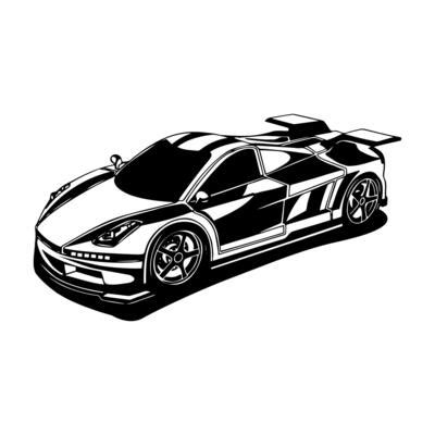 Race Car Black And White Vector Art, Icons, and Graphics for Free Download