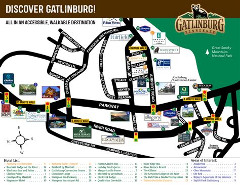 Gatlinburg Area Downtown Map